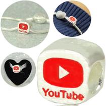 Berloque Charms Separador You Tube Prata Maciça 925 Berloque Charms Separador You Tube Prata Maciça 925