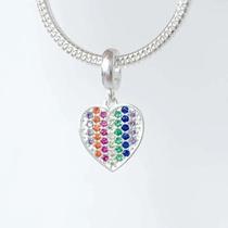 Berloque Corações e Amor Prata 925 Legitima