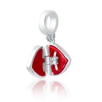 Berloque Corações e Amor Prata 925 Legitima