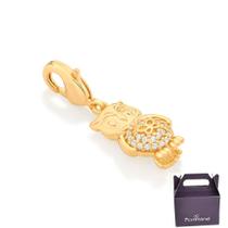 Berloque Coruja Com Fecho Lagosta 542400 Vb Branco Rommanel