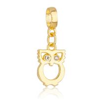 Berloque Coruja Strass Banhado a Ouro 18k Berloque Coruja Strass Banhado a Ouro 18k
