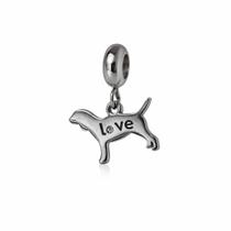 Berloque De Cachorro Love Pet Em Aço Inox Berloque De Cachorro Love Pet Em Aço Inox