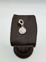 Berloque de Prata 925 Flores Cravejado com Zircônia - Charme Floral em Prata de Qualidade
