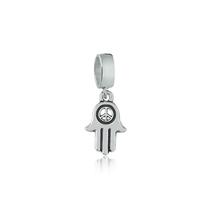 Berloque de Prata Hamsa Símbolo da Paz - Joia Elegante Berloque de Prata Hamsa Símbolo da Paz - Joia Elegante