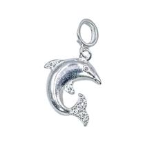 Berloque de prata Tubarão com pedras charms life - Prata 925