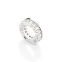 Berloque de pulseira prata 925 feminino rommanel stopper separador cravejado zircônias 840080
