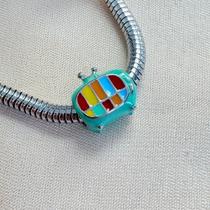 Berloque de Televisão Retrô Colorida em Aço Inox Charm Compatível com Pulseiras de Berloques Berloque de Televisão Retrô Colorida em Aço Inox Charm Compatível com Pulseiras de Berloques