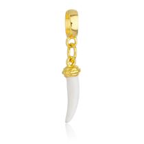 Berloque Dente de Sabre Banhado a Ouro 18k Berloque Dente de Sabre Banhado a Ouro 18k