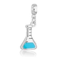 Berloque Erlenmeyer Química Banhado a Prata 925 Berloque Erlenmeyer Química Banhado a Prata 925