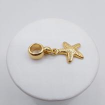 Berloque estrela do mar banhado a ouro 18k