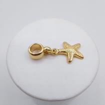 Berloque estrela do mar banhado a ouro 18k