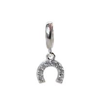 Berloque Ferradura com Zircônias Prata 925 Sorte Brilho Berloque Ferradura com Zircônias Prata 925 Sorte Brilho