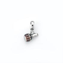 Berloque Frasco de Esmalte Cravejado Prata 925 Berloque Frasco de Esmalte Cravejado Prata 925