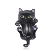 Berloque Gatinho Preto em Prata