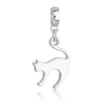 Berloque Gato 2 Banhado a Prata 925