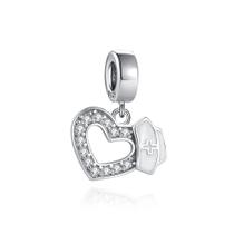 Berloque I LOVE ENFERMAGEM 1 em Prata S925 para pulseiras modelo Pandora ou Vivara Berloque I LOVE ENFERMAGEM 1 em Prata S925 para pulseiras modelo Pandora ou Vivara
