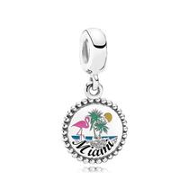 Berloque I LOVE MIAMI Prata S925 Pandora ou Vivara