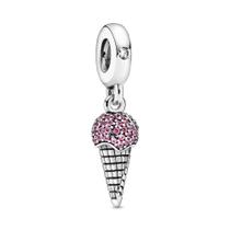 Berloque I LOVE SORVETE em Prata S925 para pulseiras modelo Pandora ou Vivara