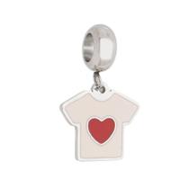 Berloque inox t-shirt de resina Berloque inox t-shirt de resina