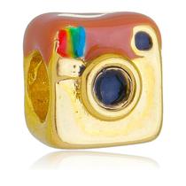 Berloque Instagram Separador Banhado a Ouro 18k