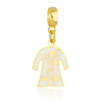 Berloque Jaleco de Enfermagem Banhado a Ouro 18k Berloque Jaleco de Enfermagem Banhado a Ouro 18k