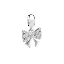 Berloque Laço Zircônia em Prata 925 Elegância e Brilho Berloque Laço Zircônia em Prata 925 Elegância e Brilho