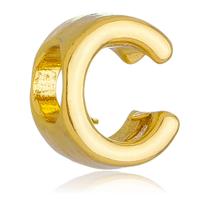 Berloque Letra C Separador Pandora Banhado a Ouro 18k - Premium