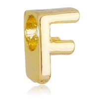 Berloque Letra F Separador Banhado a Ouro 18k Berloque Letra F Separador Banhado a Ouro 18k