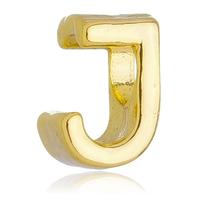Berloque Letra J Separador Banhado a Ouro 18k