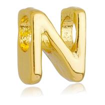 Berloque Letra N Separador Banhado a Ouro 18k Berloque Letra N Separador Banhado a Ouro 18k