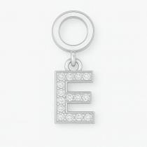 Berloque Letras Cravejado 1,5cm em Prata 925 Berloque Letras Cravejado 1,5cm em Prata 925