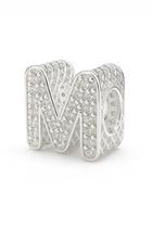 Berloque Letras Cravejado Prata 925 Berloque Letras Cravejado Prata 925