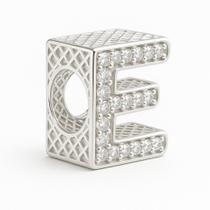 Berloque Letras Cravejado Prata 925 Berloque Letras Cravejado Prata 925