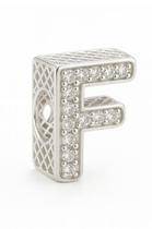 Berloque Letras Cravejado Prata 925 Berloque Letras Cravejado Prata 925