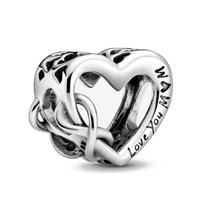Berloque LOVE MY MOM em Prata S925 para pulseiras modelo Pandora ou Vivara