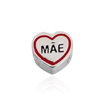 Berloque Mãe em Prata 925 Esmaltado - Símbolo de Amor e Carinho Berloque Mãe em Prata 925 Esmaltado - Símbolo de Amor e Carinho