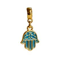 Berloque mão de Hamsa - Banhado em Ouro 18k