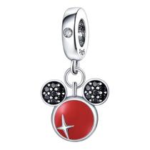 Berloque Medalha Mickey Joia Prata 925 Disney Ratinho Minnie