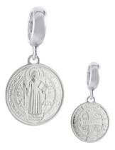 Berloque Medalha São Bento Prata 925