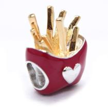 Berloque Mundo Briller Separador Batata Frita Prata