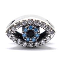 Berloque Mundo Briller Separador Olho Grego Prata