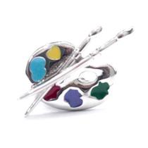 Berloque Mundo Briller Separador Paleta De Tintas Prata