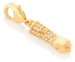 Berloque No Formato De Figa Com Borboleta Ao 542408