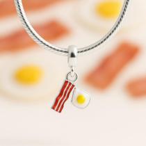 Berloque Ovo Bacon em Prata 925 Berloque Ovo Bacon em Prata 925