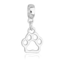 Berloque Pata Patinha De Cachorro Banhado a Prata 925