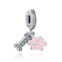 Berloque PATINHA E OSSO em Prata S925 para pulseiras modelo Pandora ou Vivara