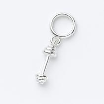 Berloque Peso Halter Academia em Prata 925