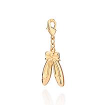 Berloque pingente banhado ouro 3x 24k 18k e 22k feminino rommanel sapatilha bailarina laço 542783 Berloque pingente banhado ouro 3x 24k 18k e 22k feminino rommanel sapatilha bailarina laço 542783