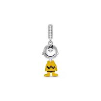 Berloque Pingente Charlie Brown Prata 925 de lei