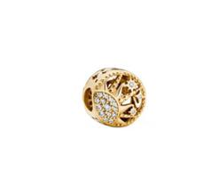 Berloque Pingente Charm Dourado Prata 925 de lei com Banho de Ouro 18k para pulseiras Berloque Pingente Charm Dourado Prata 925 de lei com Banho de Ouro 18k para pulseiras